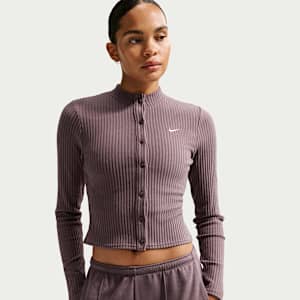 Nike Sportswear Chill Knit Women's Slim Wide-Ribbed Cardigan. Nike CA
